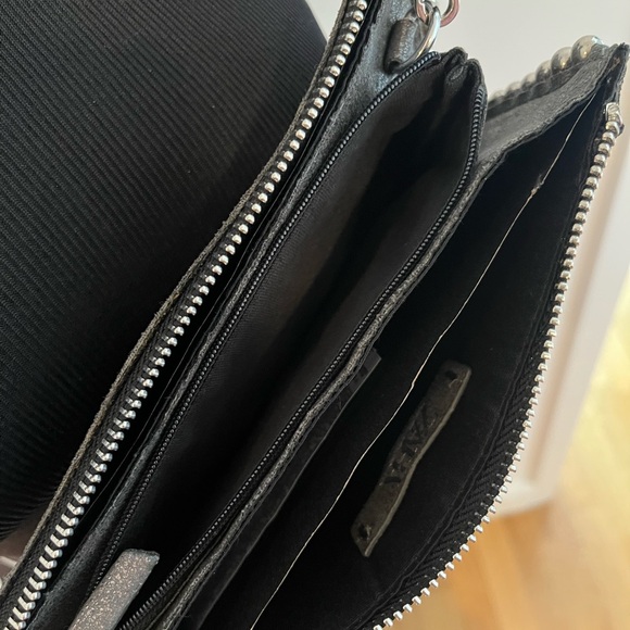 Zara Black Crossbody Bag with Silver Accents - Picture 6 of 7